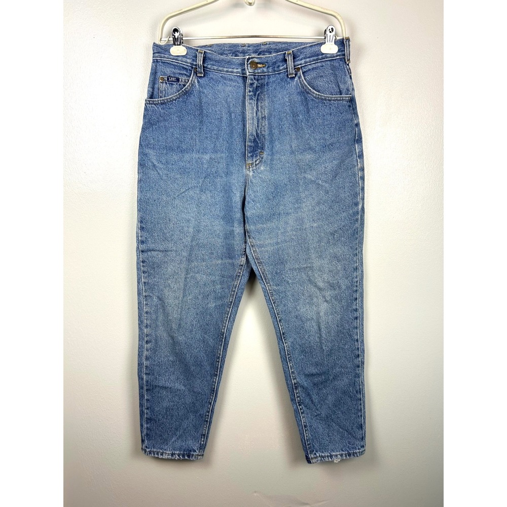 Vintage Union Made Lee Mom Jeans Size 16 Petite High‎ Rise Straight Leg Denim